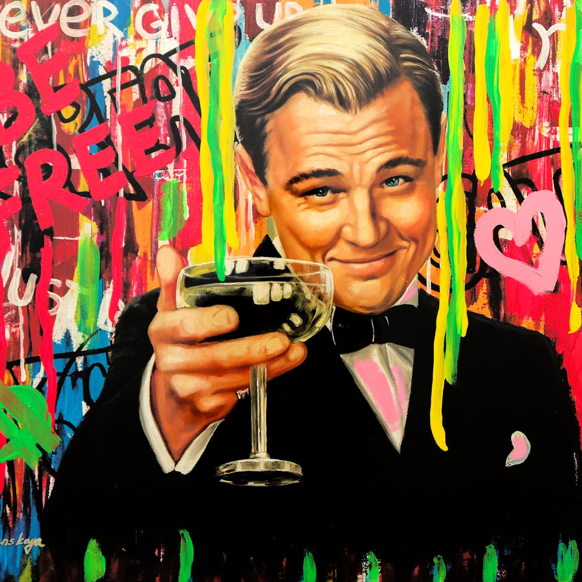 Nastya Rovenskaya- Original Mixed Media on Deckle Edge Paper "The Great Gatsby"