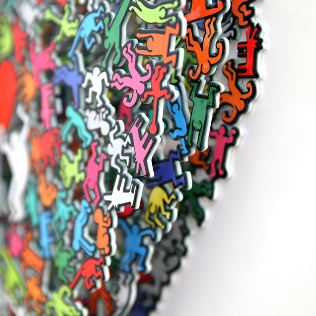 Patricia Govezensky- Three-layer cutout metal and sculpted wood mixed media "Dancers"