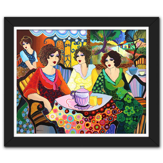 Patricia Govezensky- Original Acrylic on Canvas "Afternoon Tea"