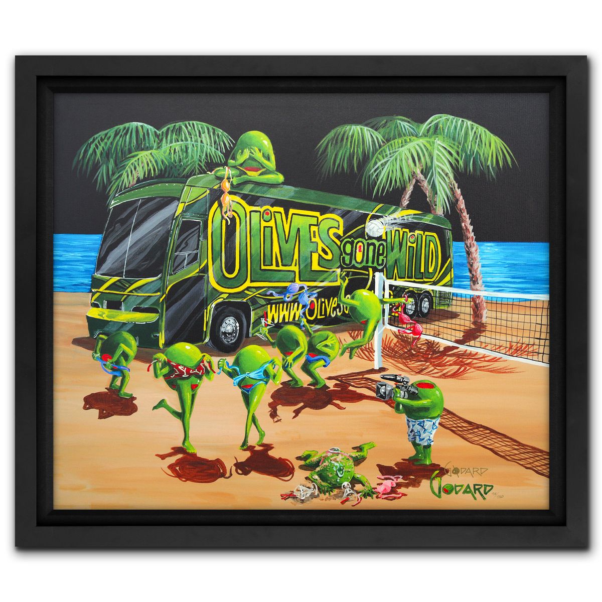 Michael Godard- Giclee on Canvas "Olives Gone Wild 2"