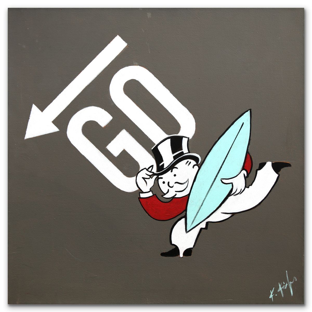 Kathleen Keifer- Acrylic on Canvas "Go Surfing"