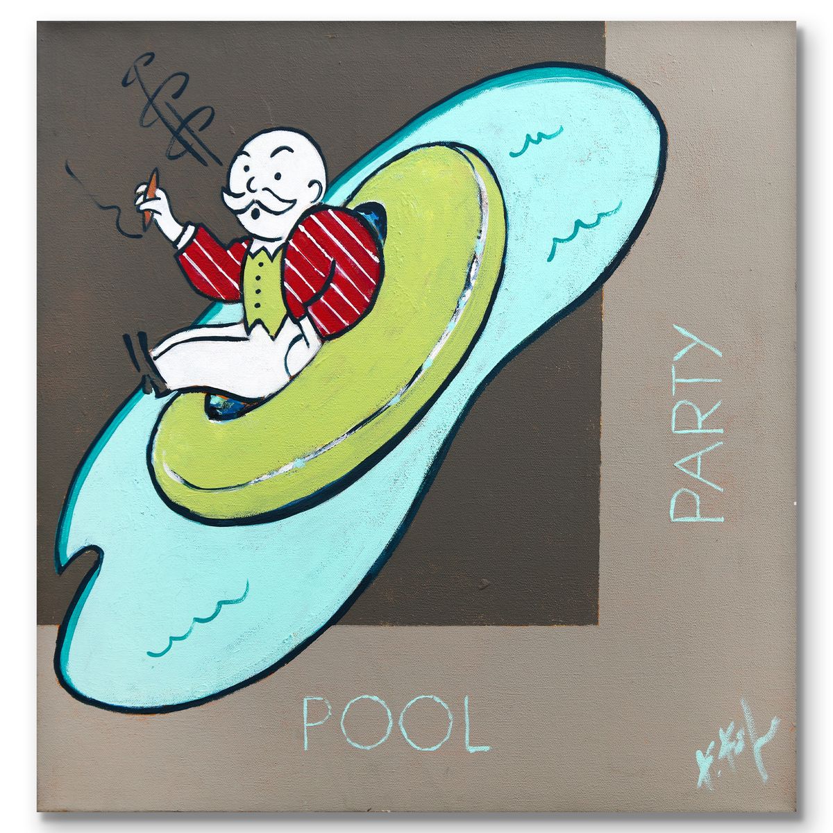 Kathleen Keifer- Acrylic on Canvas "Pool Party"