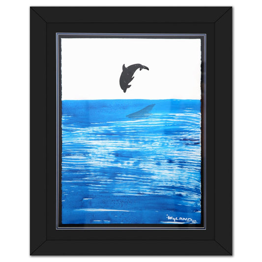Wyland- Original Sumi Ink Painting "Dolphin Jumping"