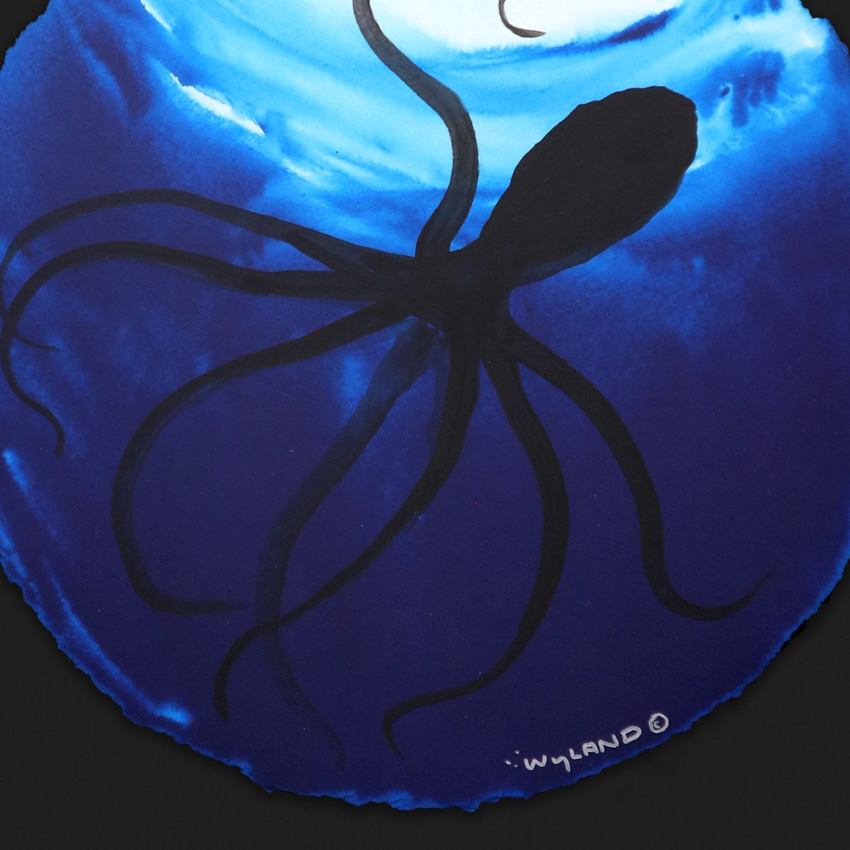 Wyland- Original Watercolor Painting on Deckle Edge Paper "Octopus Swirl"