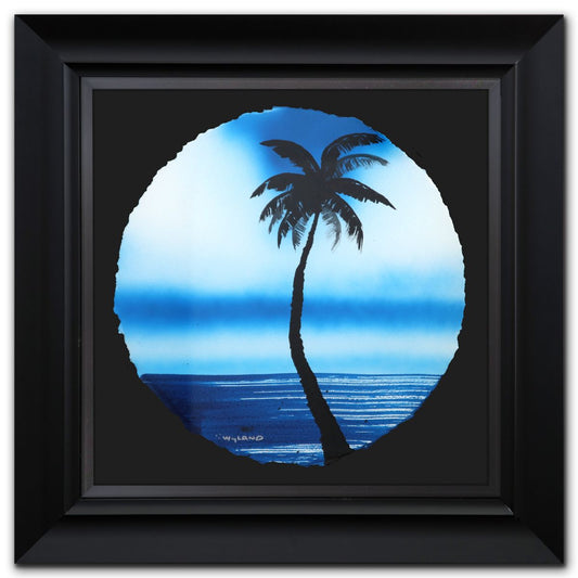 Wyland- Original Watercolor Painting on Deckle Edge Paper "Palm Trees"