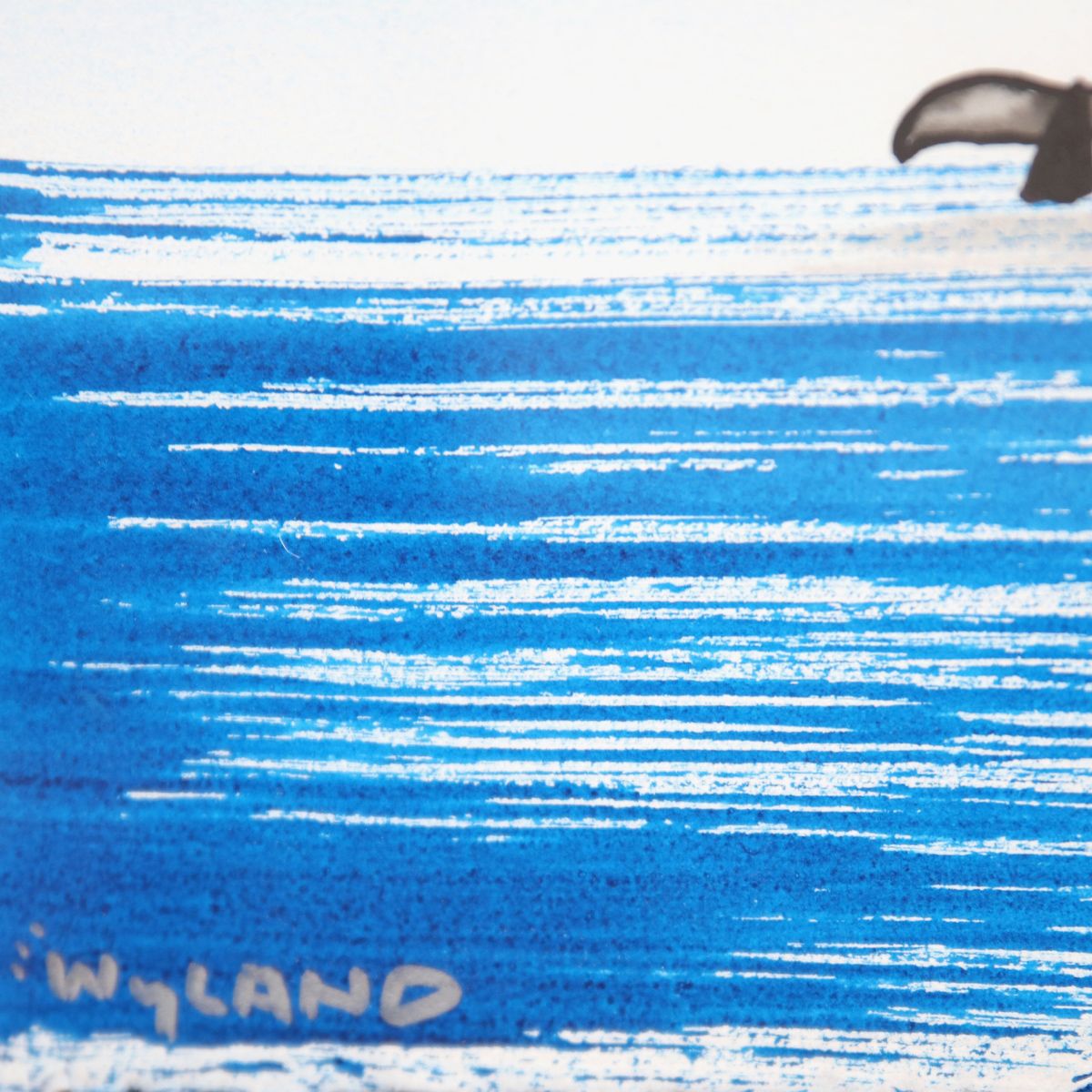 Wyland- Original Watercolor Painting on Deckle Edge Paper "Fluke"