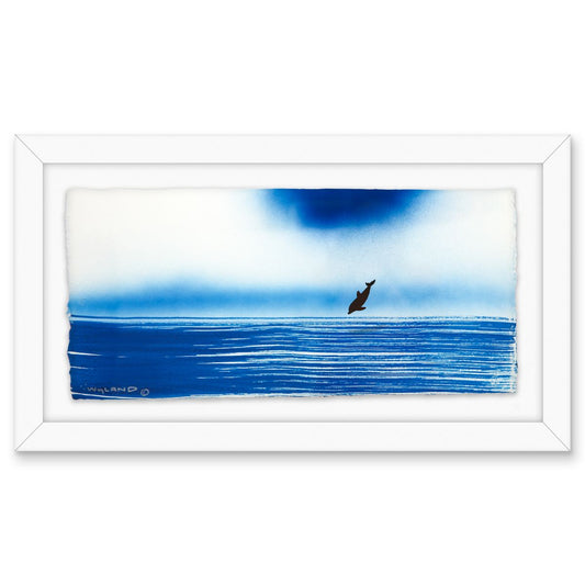 Wyland- Original Watercolor Painting on Deckle Edge Paper "Dolphin"
