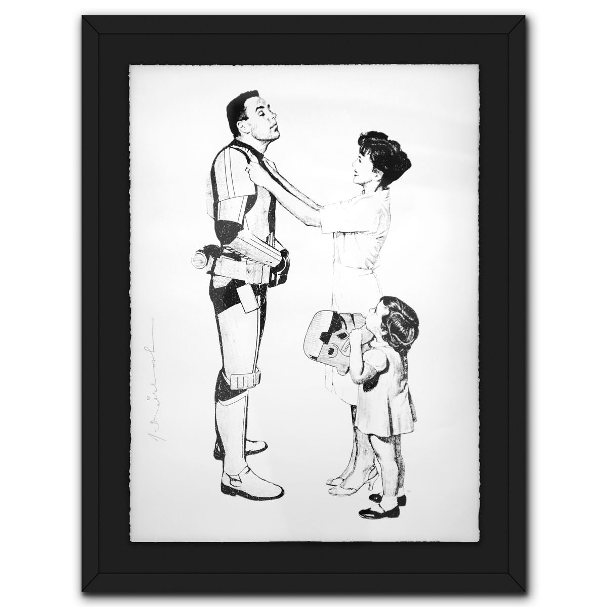 Mr. Brainwash- Silkscreen "Late for Work (Stormtrooper)"