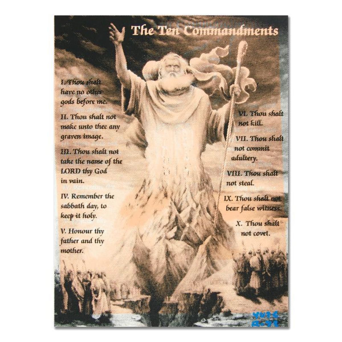 Ringo Daniel Funes, "Ten Commandments" One-of-a-Kind Hand Pulled Silkscreen & Mixed Media on Canvas, Hand Signed with Certificate of Authenticity.
