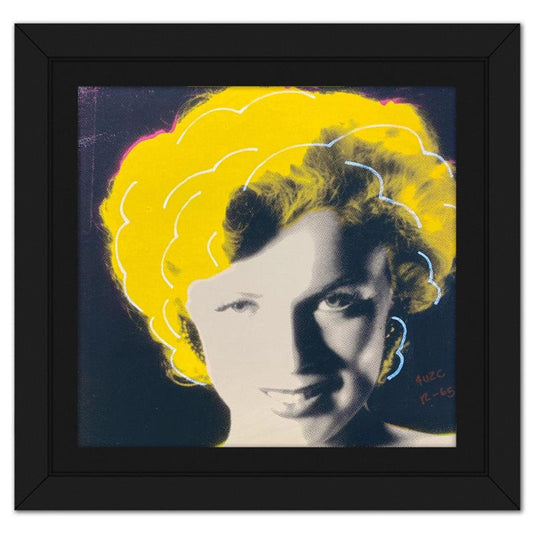 Ringo Daniel Funes, "Midnight Marilyn" Framed One-of-a-Kind Mixed Media on Canvas, Hand Signed with Letter of Authenticity.