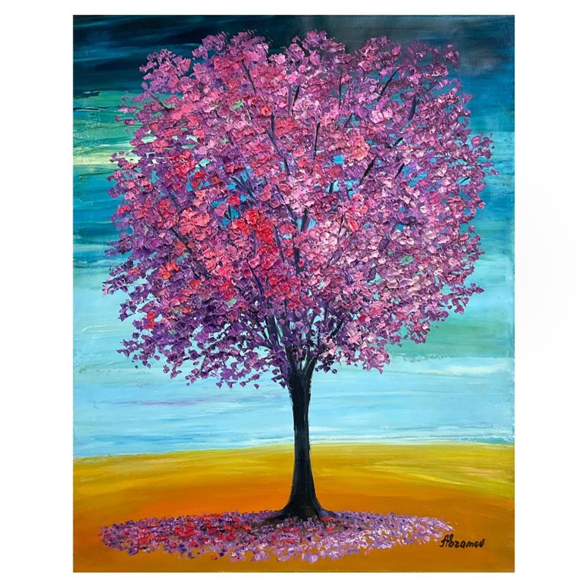 Sabina Abramov, Original Painting on Canvas, Hand Signed with Letter of Authenticity.