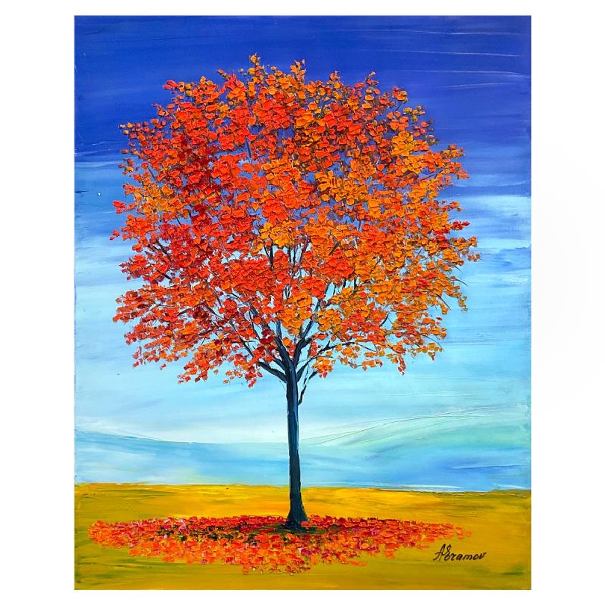 Sabina Abramov, Original Painting on Canvas, Hand Signed with Letter of Authenticity.