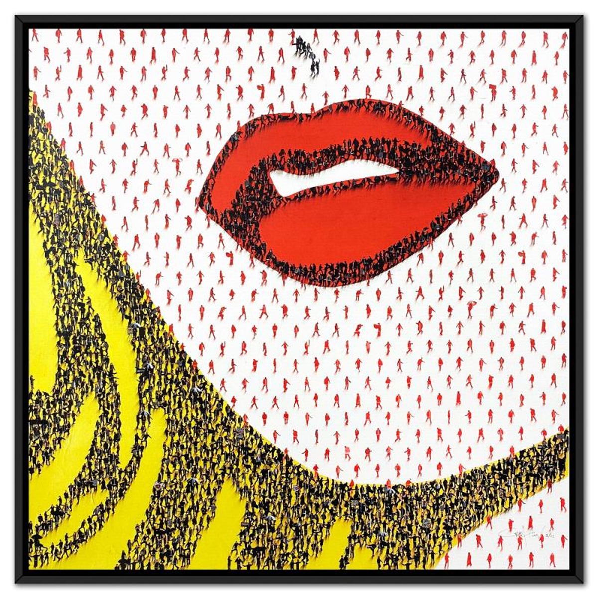 Craig Alan, "Populus: Merlot Please" Framed Limited Edition on Canvas, Numbered and Hand Signed with Letter of Authenticity.