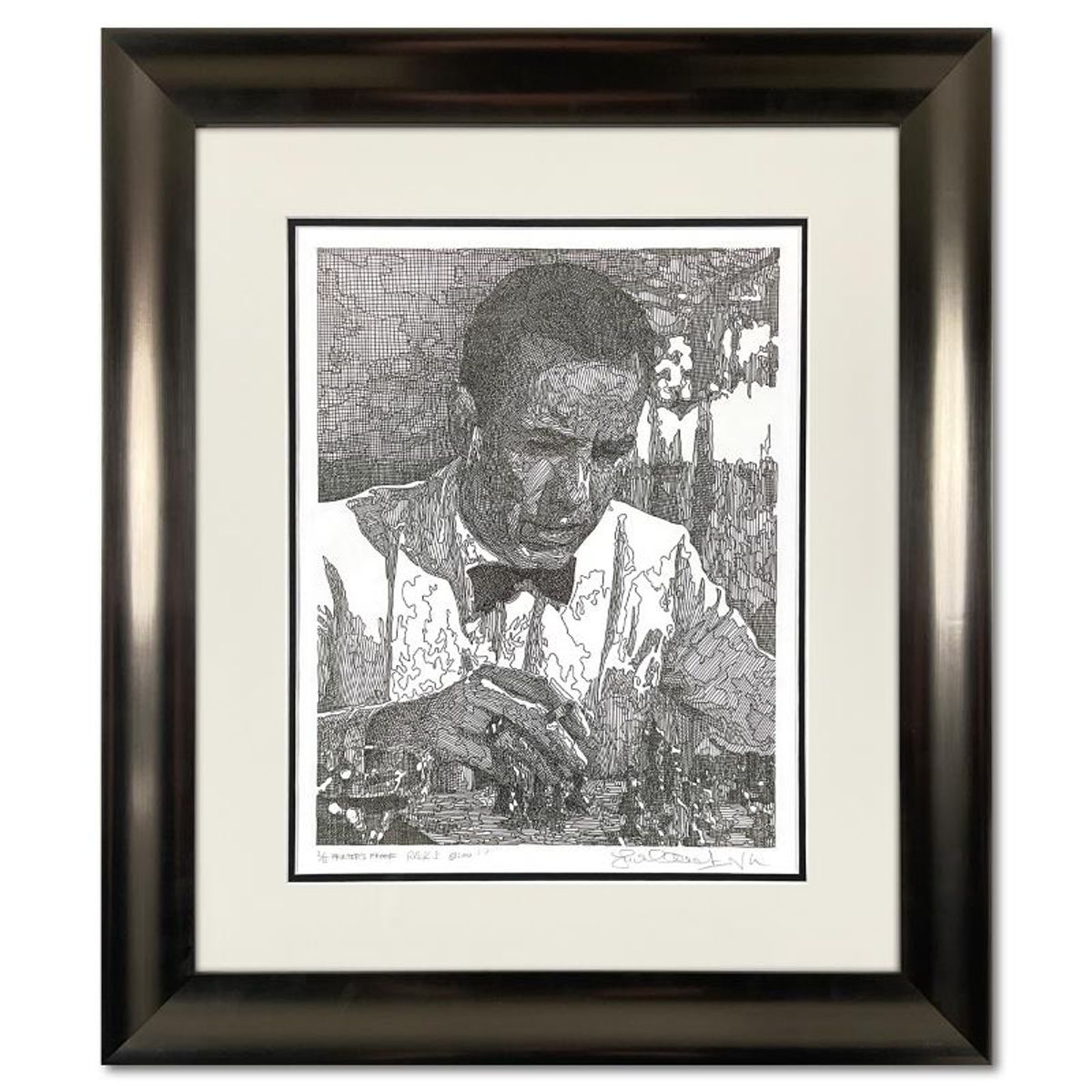 Guillaume Azoulay, "Rick's" Framed Limited Edition Etching, PP Numbered I/III and Hand Signed with Letter of Authenticity.