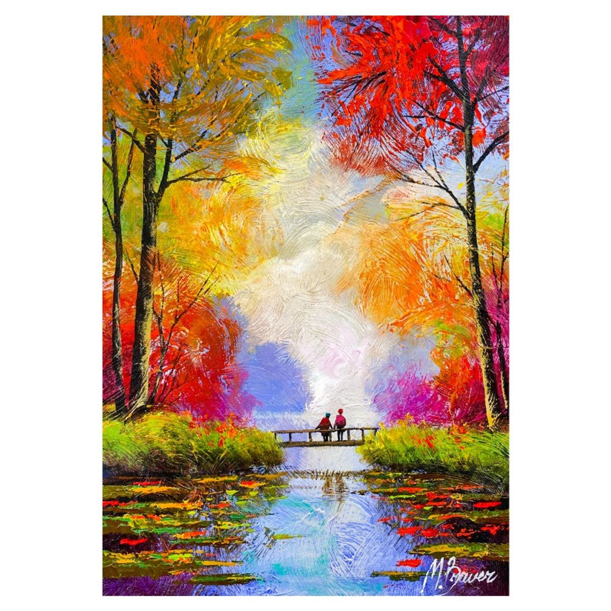 Mark Braver, Original Acrylic Painting on Canvas, Hand Signed with Letter of Authenticity.