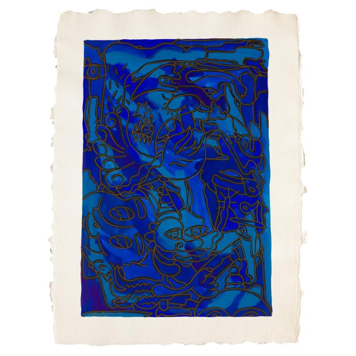 Alex Echo, "Untitled" Hand Signed Original Painting with Letter of Authenticity.
