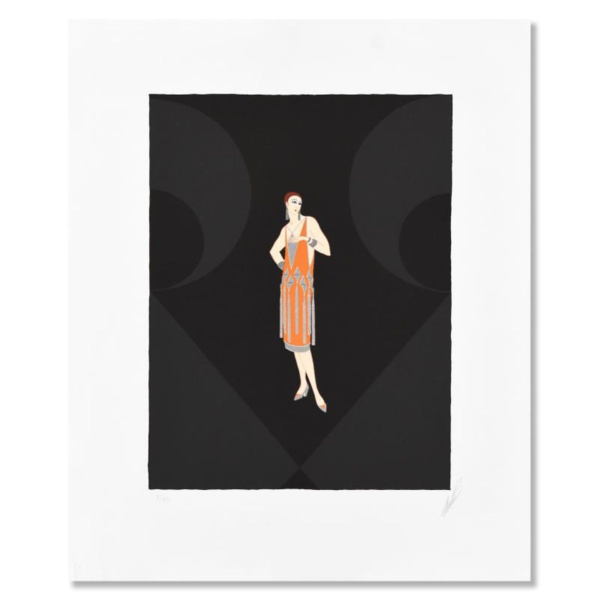 Erte (1892-1990), "Manhattan Marry I" Limited Edition Serigraph, Numbered V/XII and Hand Signed with Letter of Authenticity