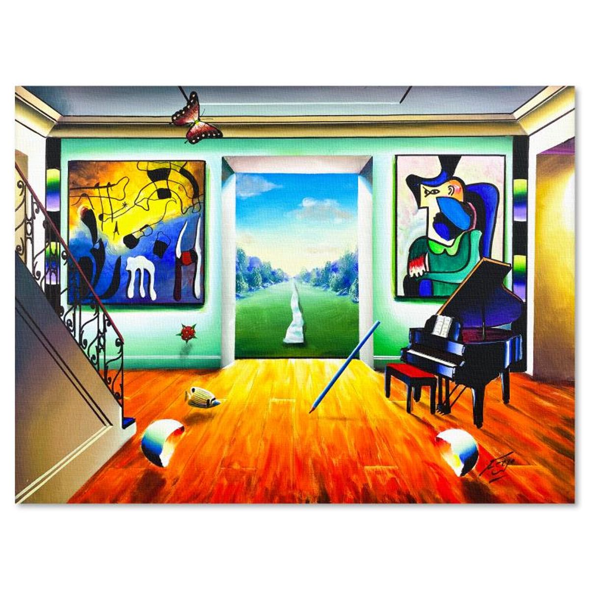 Ferjo, Original Oil Painting on Canvas, Hand Signed with Letter of Authenticity