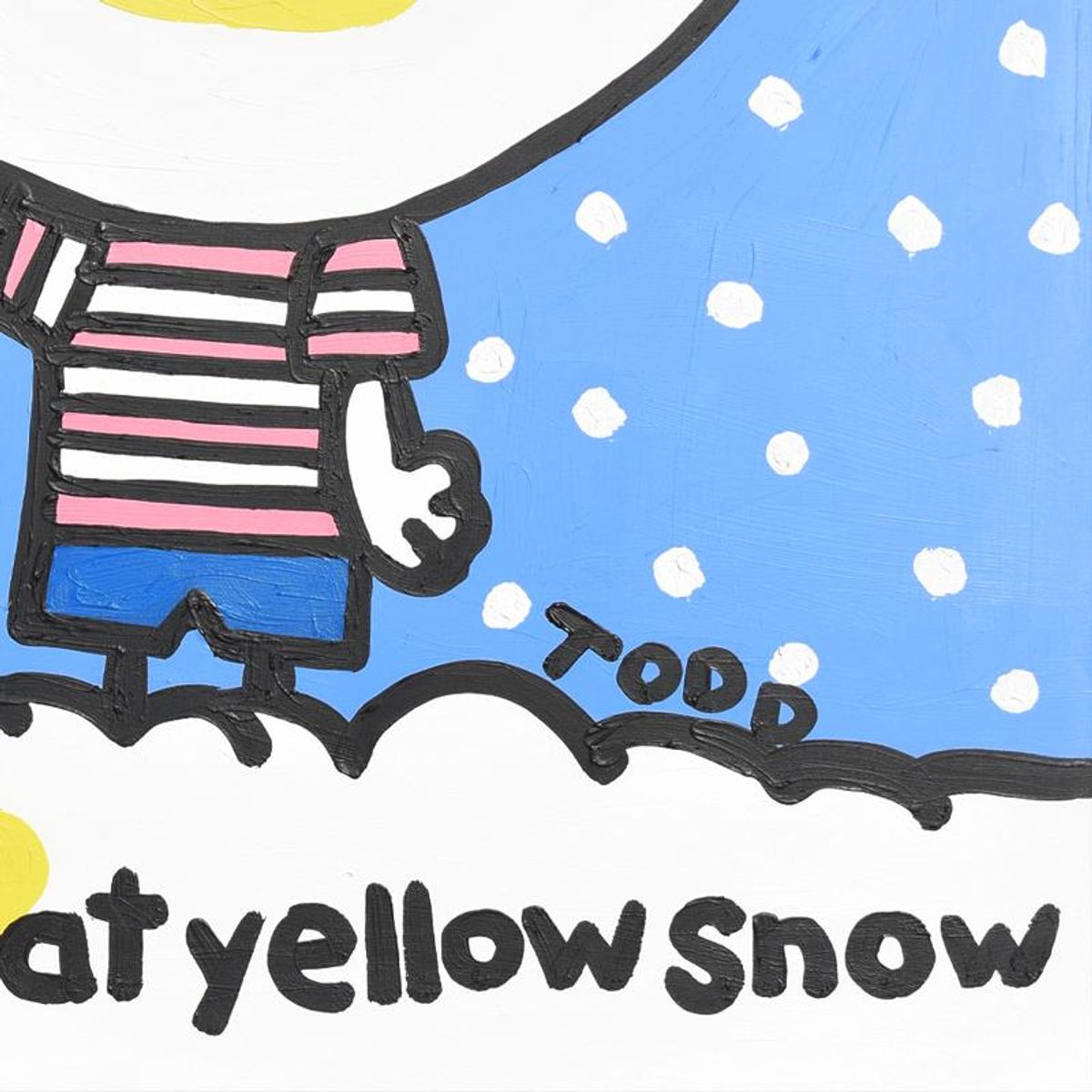 Todd Goldman, "Boys Eat Yellow Snow" Original Acrylic Painting on Gallery Wrapped Canvas (48" x 60"), Hand Signed with Letter of Authenticity.