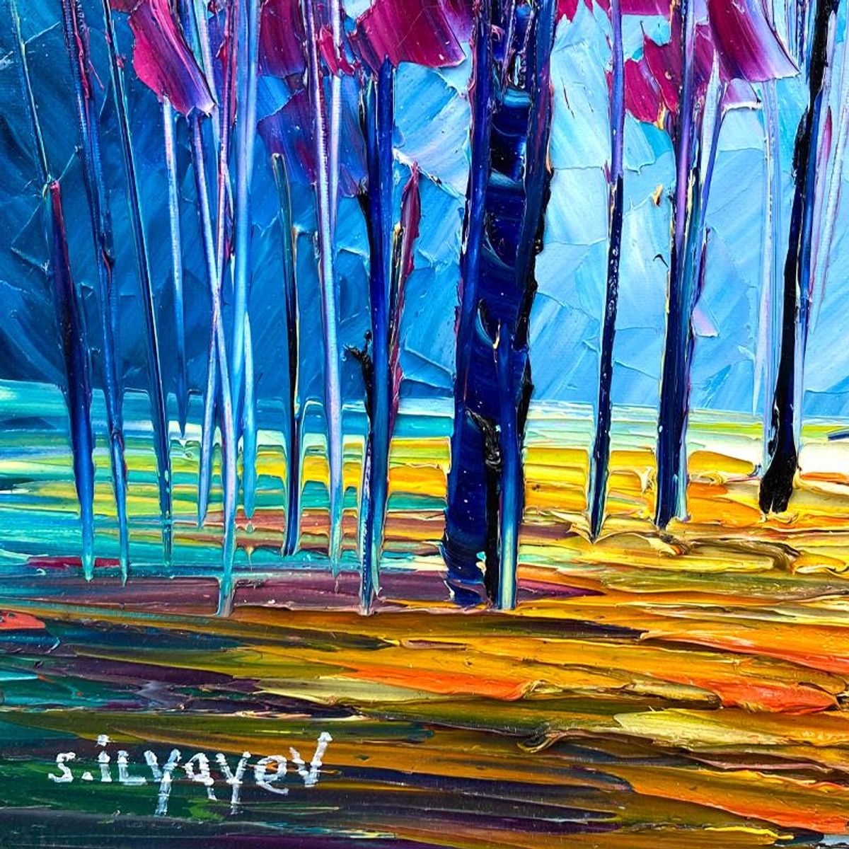 Slava Ilyayev, Framed Original Oil Painting on Canvas, Hand Signed with Letter of Authenticity.