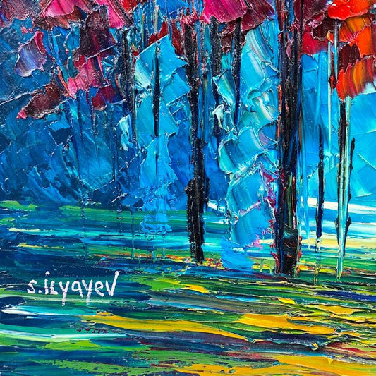 Slava Ilyayev, Framed Original Oil Painting on Canvas, Hand Signed with Letter of Authenticity.
