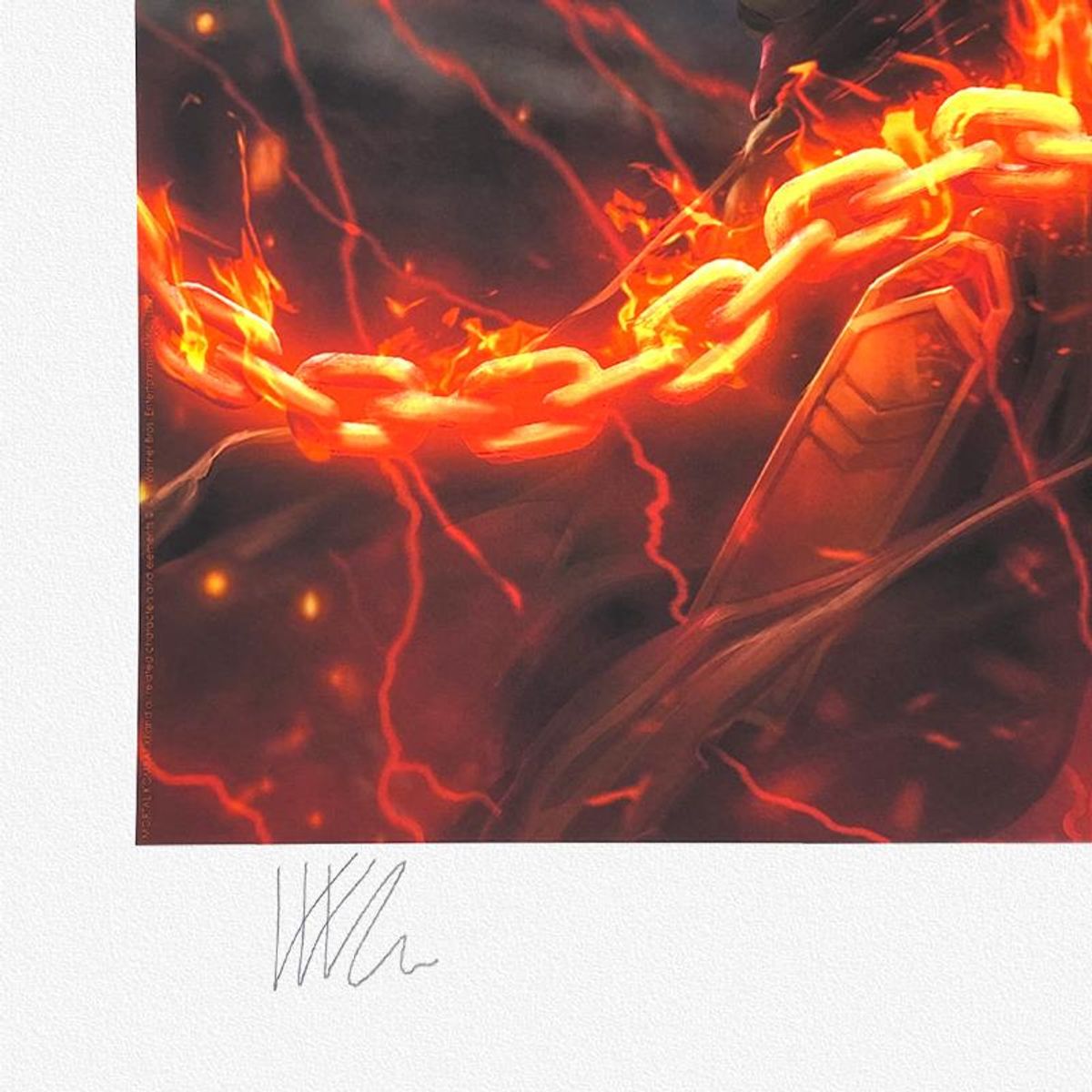 Kendrick Lim, "Mortal Kombat: Scorpion vs Raiden" Limited Edition, PP Numbered 3/4 and Signed with Letter of Authenticity.