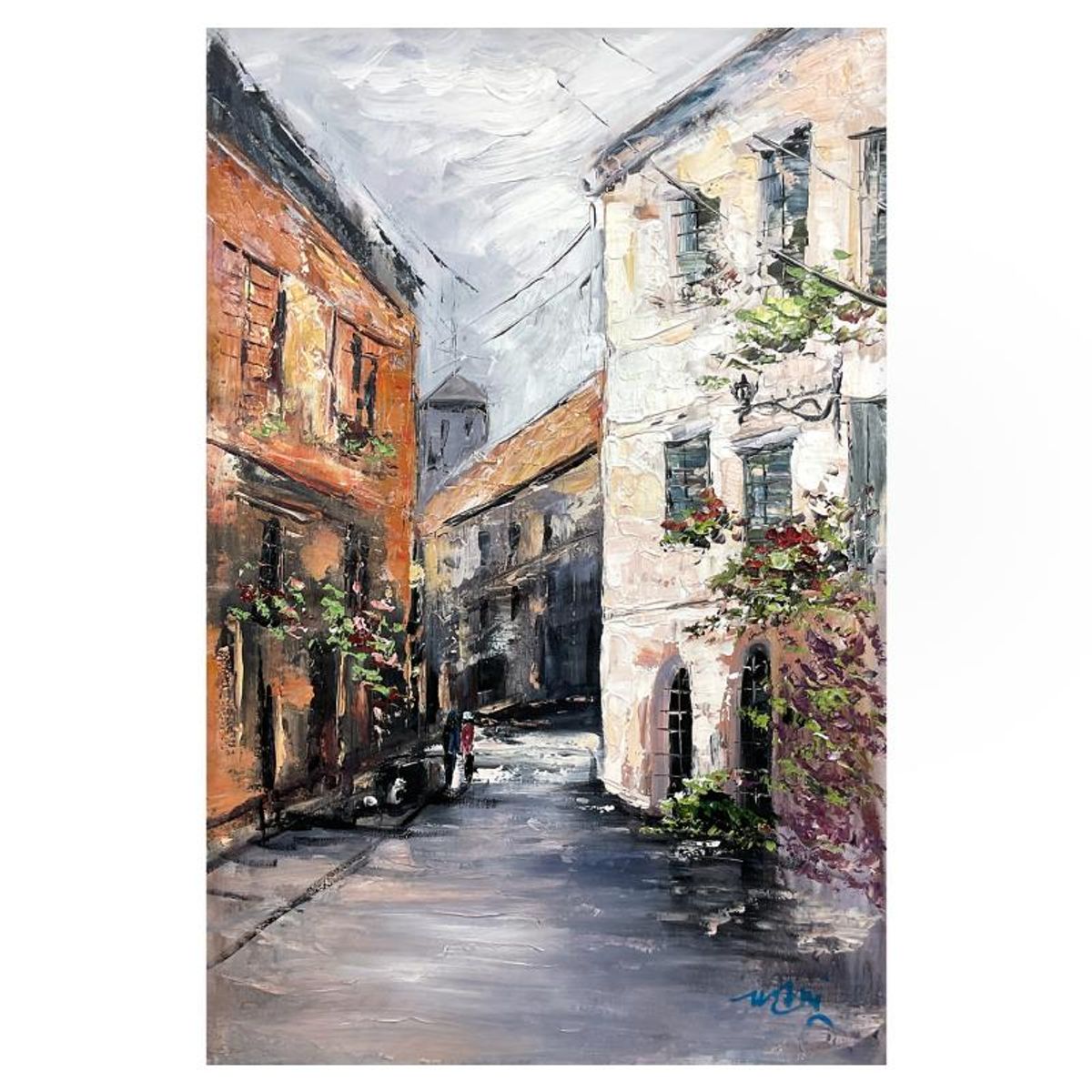 Mani, Original Acrylic Painting on Canvas (38" x 24"), Hand Signed with Letter of Authenticity