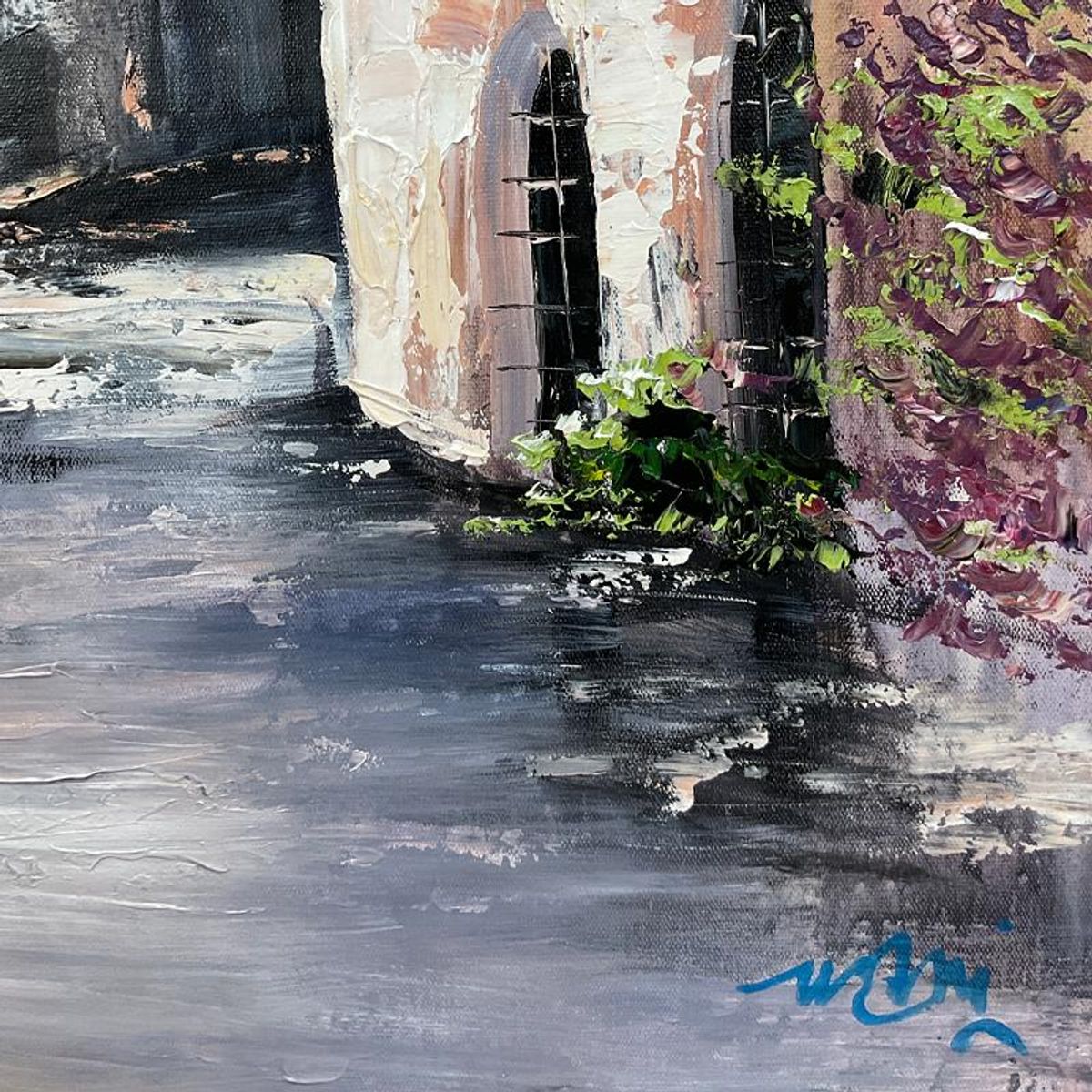 Mani, Original Acrylic Painting on Canvas (38" x 24"), Hand Signed with Letter of Authenticity