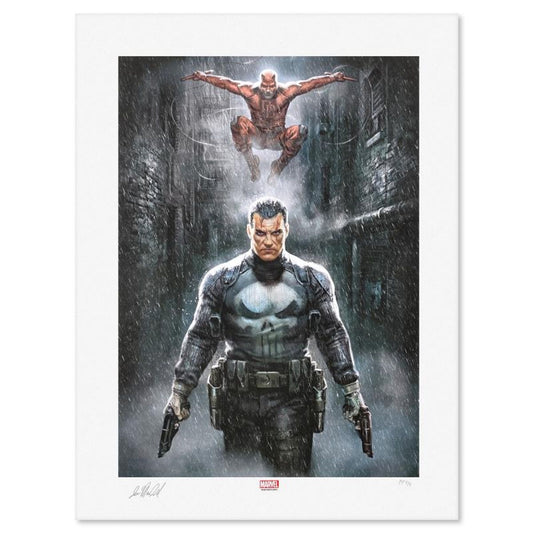 Marvel Comics & Ian MacDonald, "Marvel Knights Punisher Daredevil" Limited Edition, PP Numbered 3/4 and Signed with Letter of Authenticity.