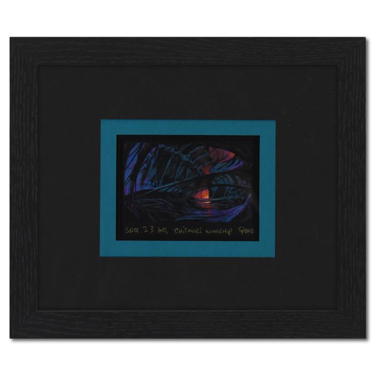 Marvel Comics, "Seq 23 Init, Chitauri Warship Spoke" Framed Original Story Board Production Painting with Letter of Authenticity.