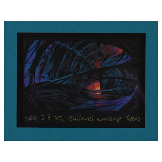 Marvel Comics, "Seq 23 Init, Chitauri Warship Spoke" Framed Original Story Board Production Painting with Letter of Authenticity.