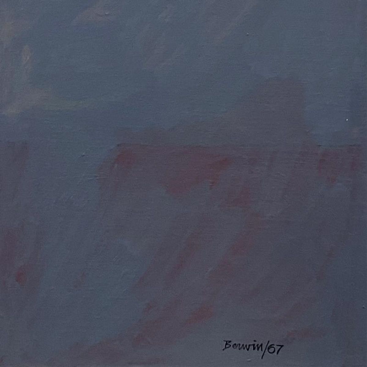Milton Berwin (1925-2023), Original Painting on Canvas (60" x 48"), Dated 1967 and Hand Signed with Letter of Authenticity.