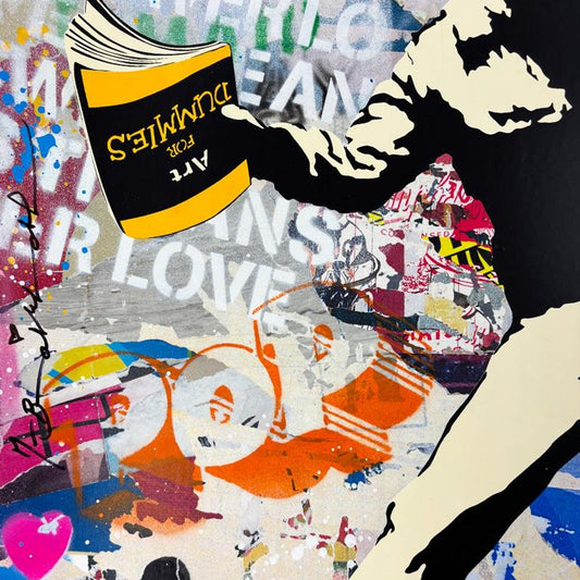 Mr Brainwash, '"Banksy Thrower" Framed Mixed Media Original, Hand Signed with Certificate of Authenticity.