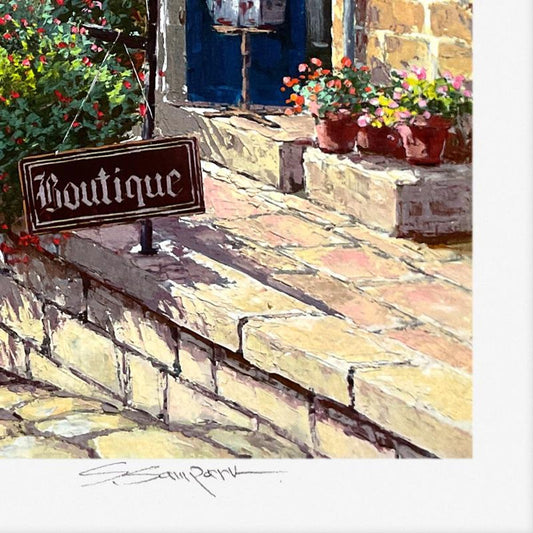 Sam Park, "Streets of St Emilion" Limited Edition Printer's Proof Serigraph, Numbered and Hand Signed with Letter of Authenticity.