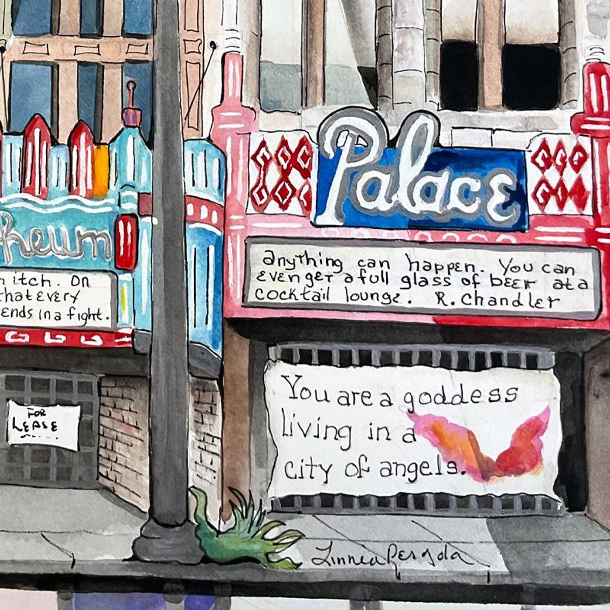 Linnea Pergola, "After the Santa Anas" Original Painting, Hand Signed with Letter of Authenticity.