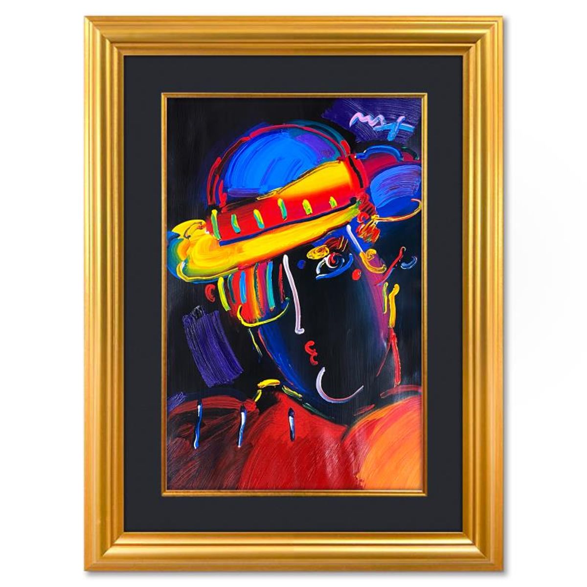 Peter Max, "Zero Spectrum" Framed One-of-a-Kind Mixed Media, Hand Signed with Registration Number Certifying Authenticity.