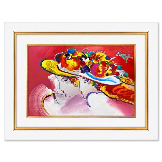 Peter Max, "Friends" Framed One-of-a-Kind Mixed Media, Hand Signed with Registration Number Certifying Authenticity.
