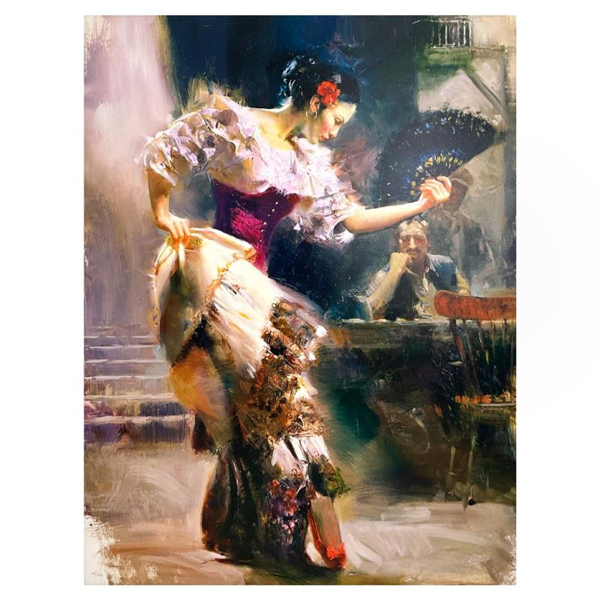 Pino (1939-2010), "Spanish Dancer" Limited Edition on Canvas, Numbered 44/250 and Hand Signed with Certificate of Authenticity.