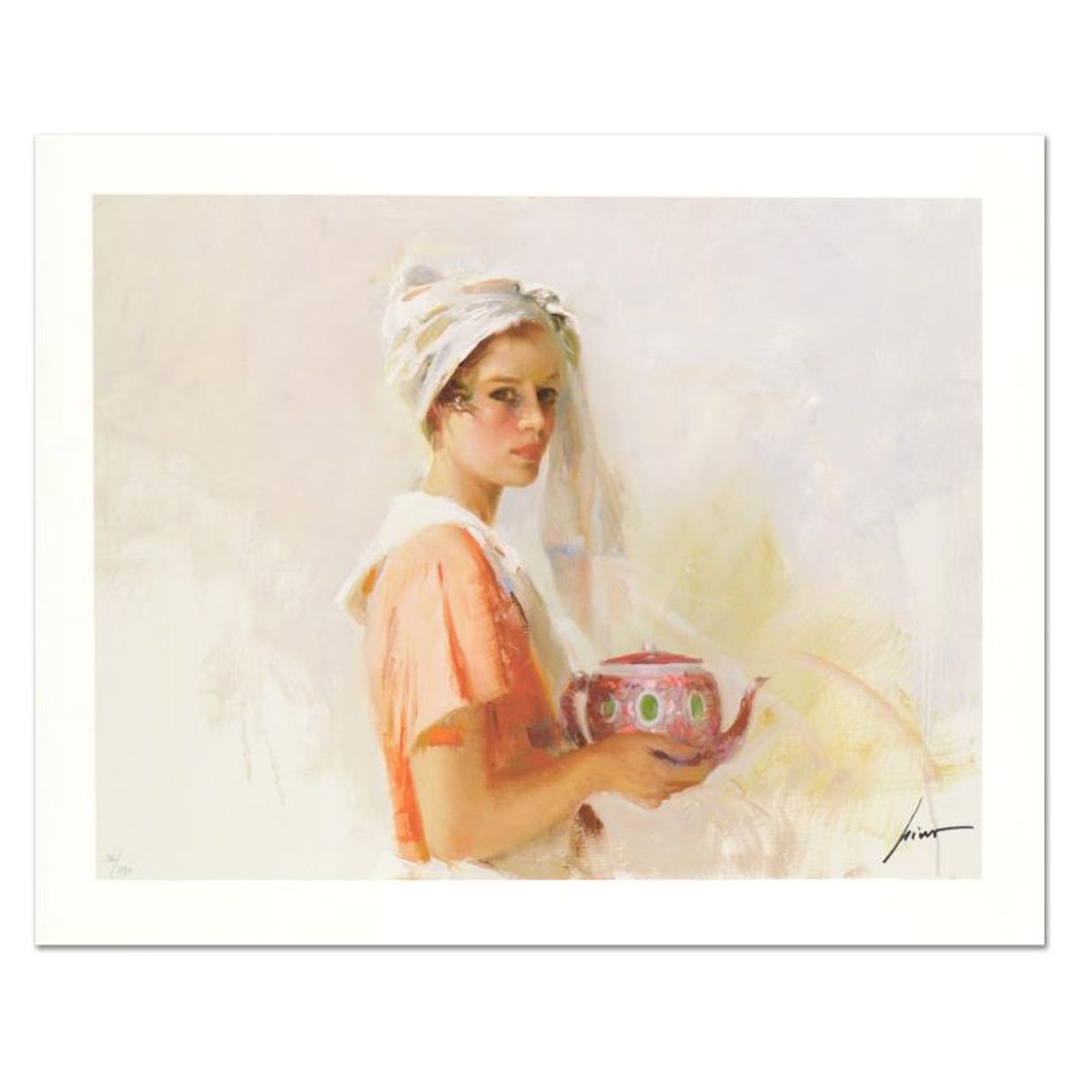 Pino (1939-2010), "The Gift" Limited Edition Giclee. Numbered and Hand Signed; Certificate of Authenticity.