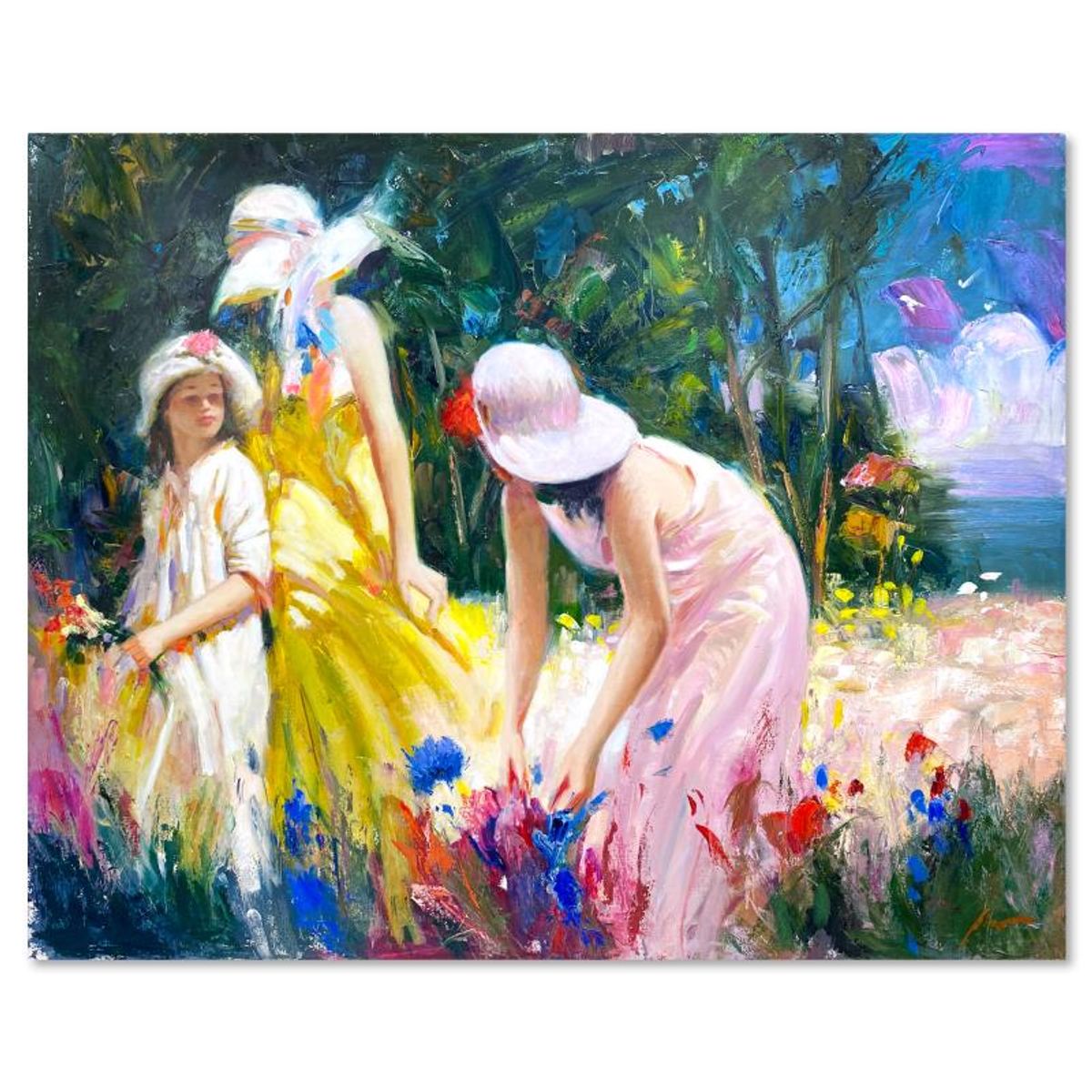 Pino (1939-2010), Original Oil Painting on Canvas (40" x 50"), Hand Signed with Letter of Authenticity.