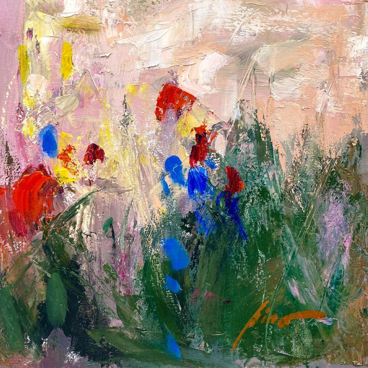 Pino (1939-2010), Original Oil Painting on Canvas (40" x 50"), Hand Signed with Letter of Authenticity.