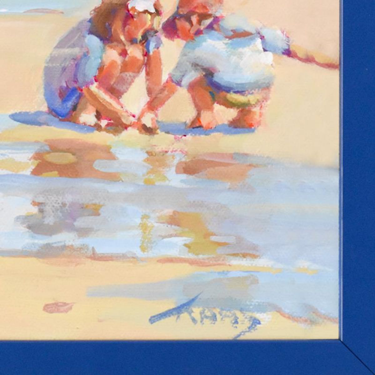 Lucelle Raad, "Passing By" Framed Original Acrylic Painting on Canvas, Hand Signed with Letter of Authenticity.