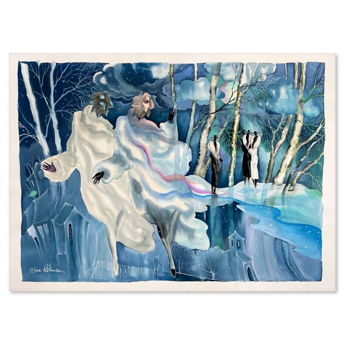 Zina Roitman, Hand Signed Original Painting with Letter of Authenticity.
