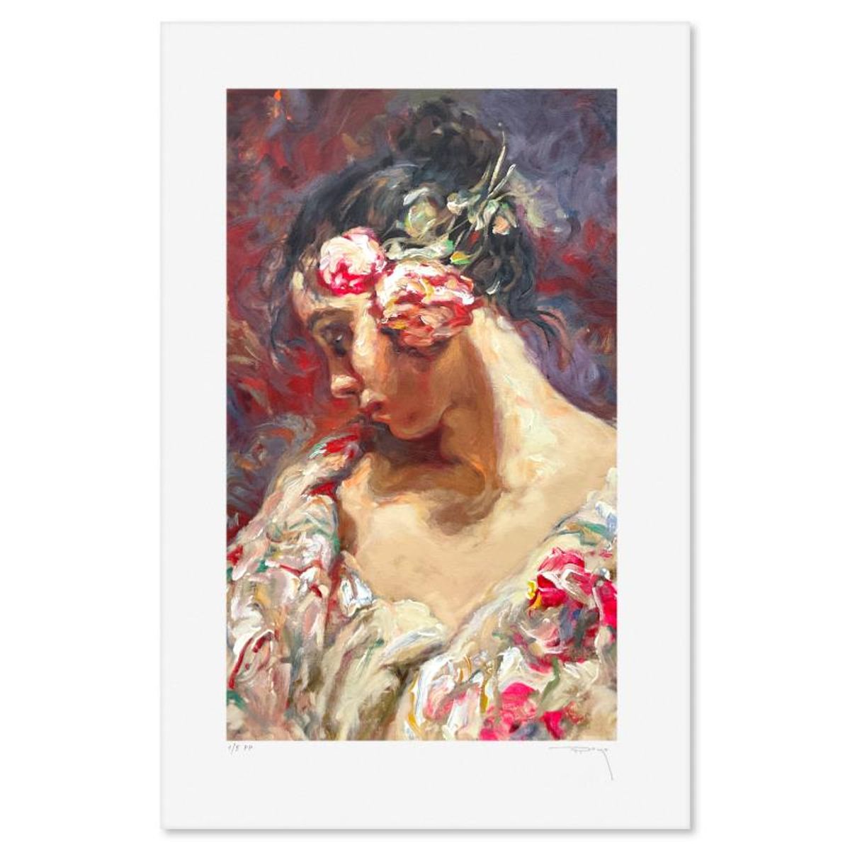Royo, "Adolescencia" Limited Edition Printer's Proof Serigraph, Numbered 1/5 and Hand Signed with Letter of Authenticity.