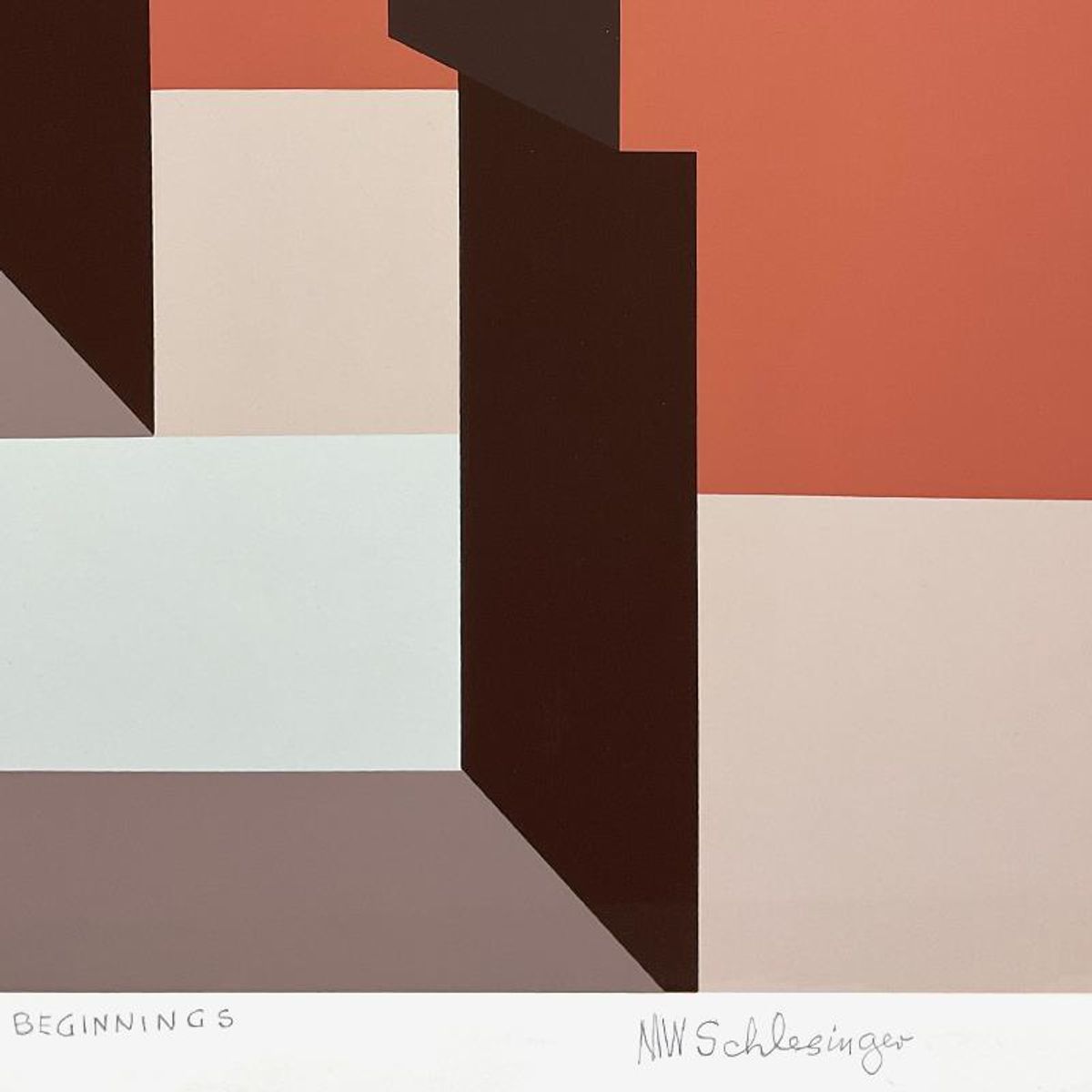William Schlesinger (1915-2011), "Beginnings" Limited Edition Serigraph from an HC Edition, Hand Signed with Letter of Authenticity