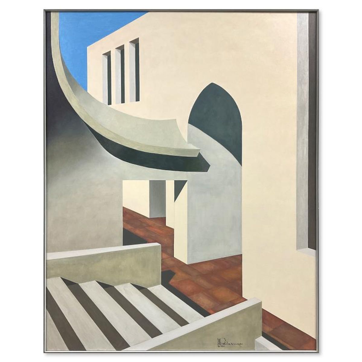 William Schlesinger (1915-2011), Framed Original Oil Painting on Canvas (60.5" x 48.5"), Dated 1980 and Hand Signed with Letter of Authenticity