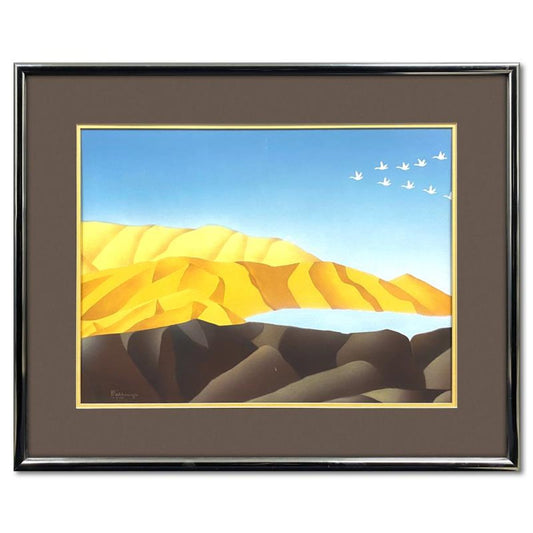 William Schlesinger (1915-2011), "The Flight" Framed Original Mixed Media Airbrush Painting, Dated 1987 and Hand Signed with Letter of Authenticity