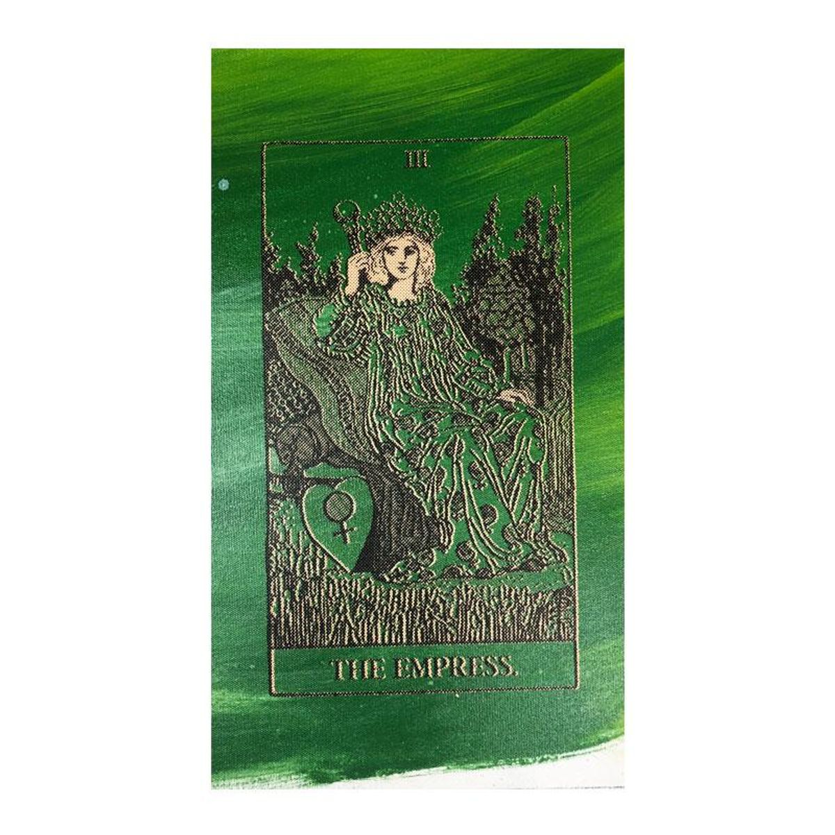 Steve Kaufman (1960-2010), "Tarot, The Empress" Hand Signed and Numbered Limited Edition Hand Pulled silkscreen mixed media on Canvas with LOA.