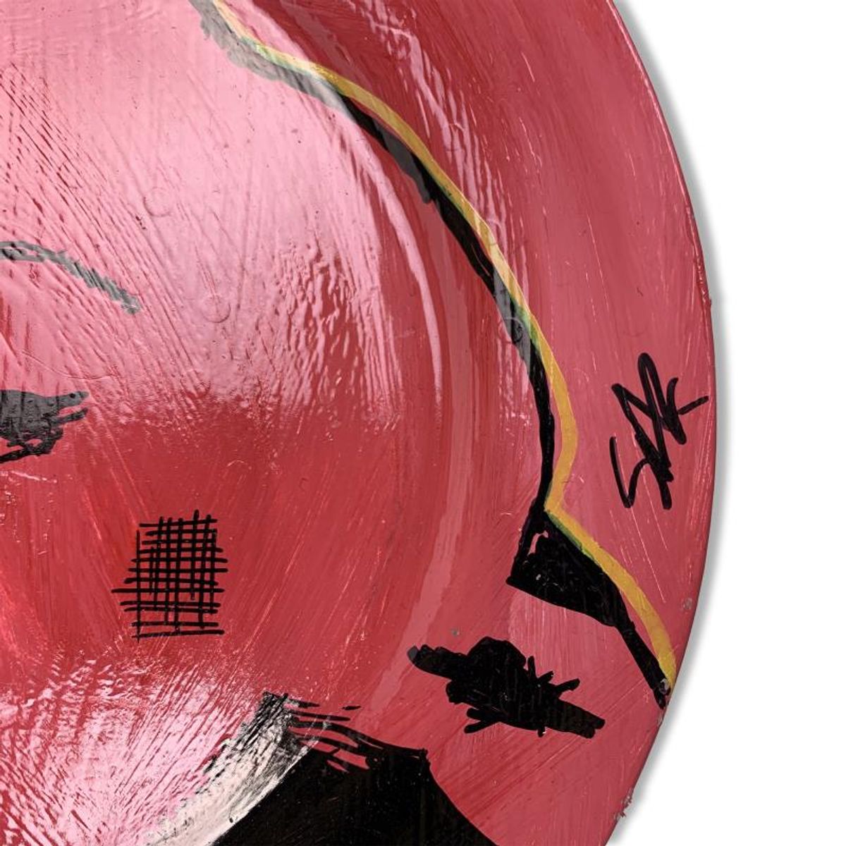 Steve Kaufman (1960-2010), "Marilyn" Hand Painted Plate, Hand Signed with Letter of Authenticity.