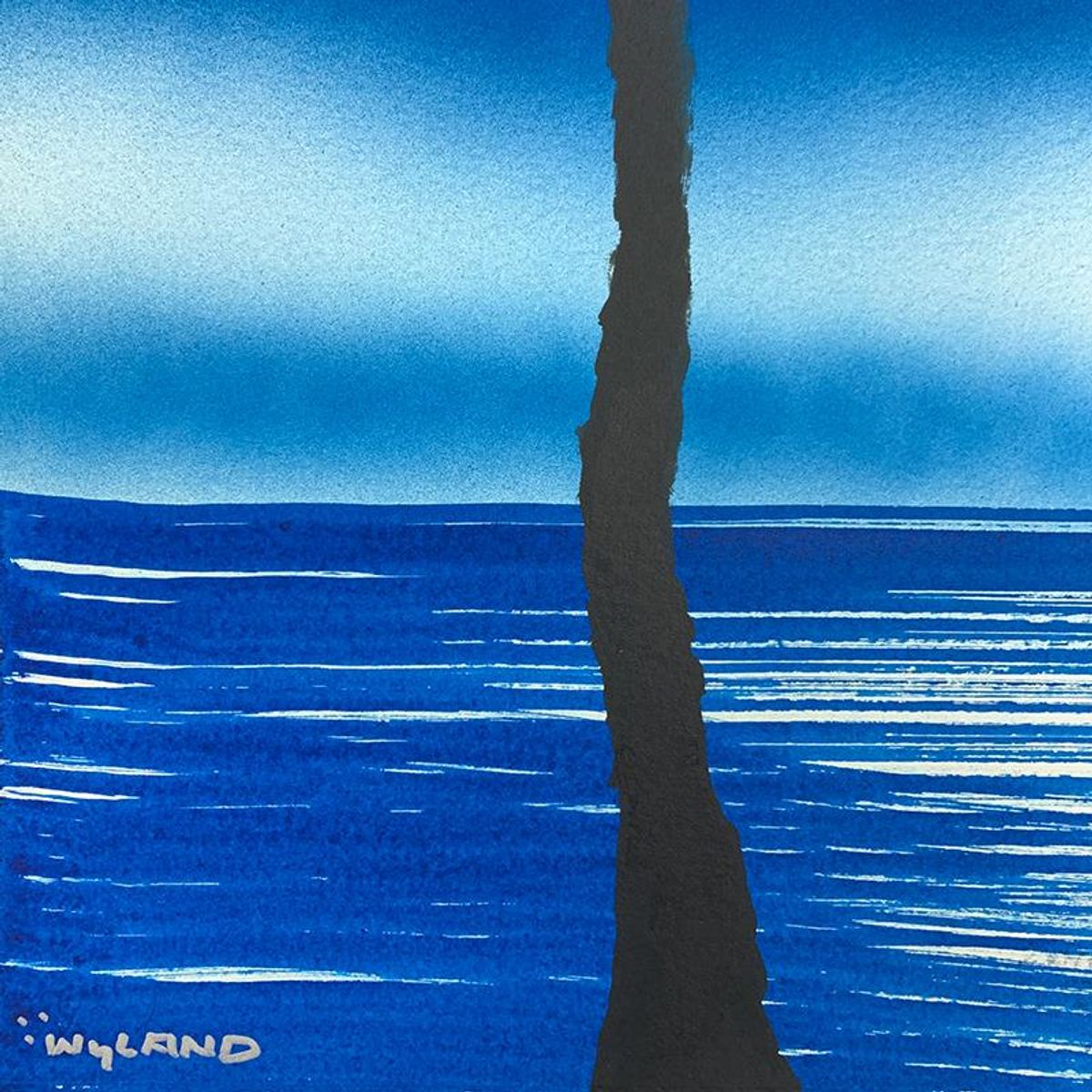 Wyland, "Palm Trees" Framed, Hand Signed Original Painting with Letter of Authenticity.